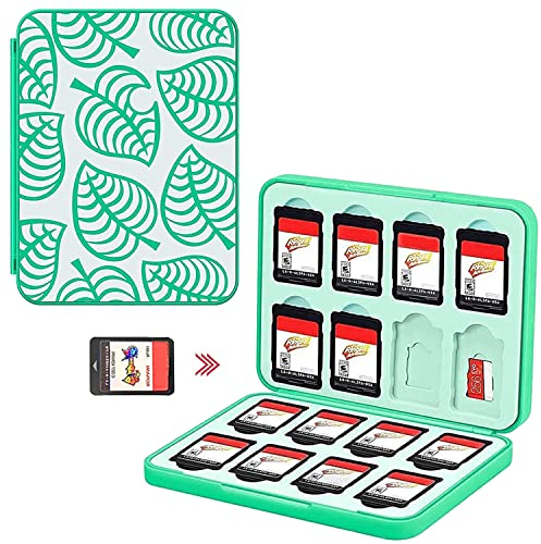 Custodia per Schede di Gioco Magnetiche per Nintendo Switch,Switch Lite & Switch OLED con 16 Slot per Schede di Gioco e 16 Slot per Schede Micro SD,Organizer di Gioco Antiurto Resistente All'acqua (B)