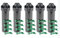 Suinga 5 stück Sprinkler Hunter SRM-04, Reichweite 4 bis 9 m, Gewinde 1,27 cm 1/2, Einstellbarer Winkel, schwarz