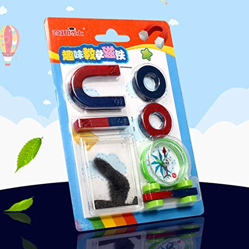 Tuelaly Lehre Magnete Kits, Bar Ring U-Form Compass Magnet Set, Pädagogische Physik Experiment für Kinder Teenager, Bildung Wissenschaft Experiment Werkzeuge Kind Spielzeug