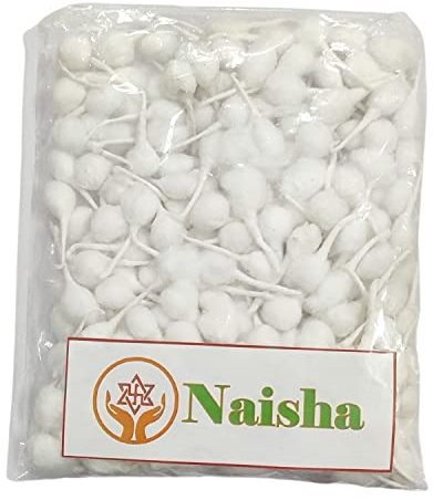 Naisha Handgerollte Puja-Dochte aus Baumwolle für Puja-Lampen, Diya Rui Batti (55 gm), ca. 500 Stück.