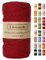 Likeecords Makramee Garn Geflochten 3mm x 100m,100% Natürliches Baumwollschnur Makramee-Schnur, Makramee-Seil, bunte Bastelkordel aus Baumwolle für Taschen, Wandbehänge, Pflanzenaufhänger (Dunkel rot)