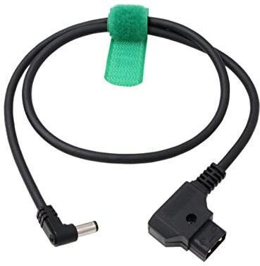 HangTon D-tap to DC Barrel 5.5 2.1mm Right Angle Power Cable for SmallHD 702 Atomos Ninja Shogun Inferno Flame LILLIPUT Monitor V-mount 60cm