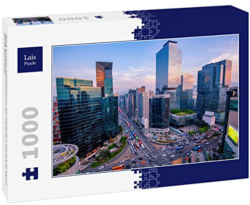 Lais Puzzle Blick auf das Stadtzentrum am Gangnam Square in Seoul Stadt Südkorea 1000 Teile