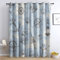 THYUNQ Vorhänge Maritim Motiv, Vorhang Blickdicht Verdunklungsvorhänge mit Ösen - Gardinen Wohnzimmer Schlafzimmer Fenster, 2er Set Curtains, H 245 x B 140 cm