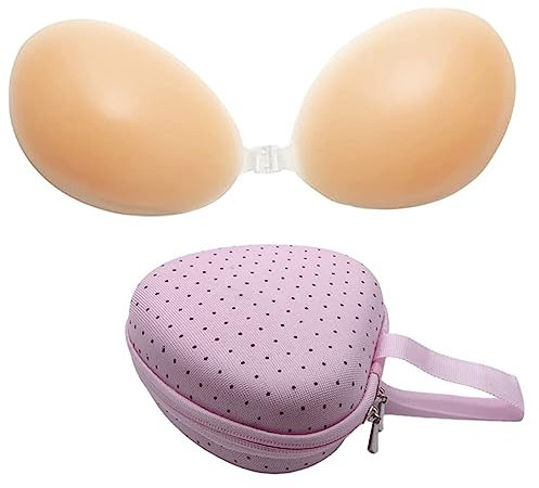 YAVO-EU Reggiseno Adesivo Invisibile Silicone,Push up Silicone Reggiseno Sportivi Donna Confortevole Reggiseno per Festa Matrimonio Uso Quotidiano (C)