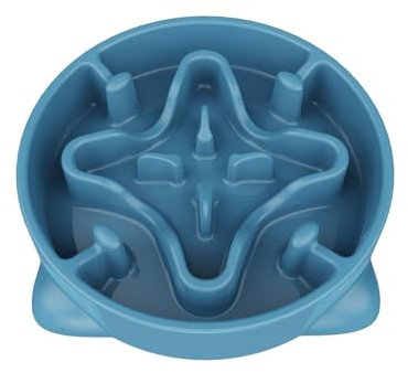 Antischlingnapf Hunde, 22cm Anti Schling Napf Hundenapf Futternapf für Kleiner und Mittlerer Hund (M, Blau)