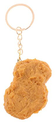 EIRZNGXQ 1Pcs Simulation Fried Chicken Schlüsselanhänger Kreative Pommes Frites Schlüsselanhänger Schlüsselanhänger Lebensmittel Schlüsselanhänger Anhänger
