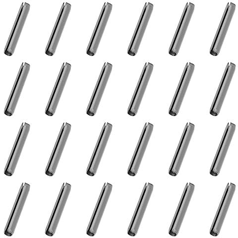 ECSiNG 100 pasadores de 9,4 x 1,7 mm, pasadores de tensión de resorte ranurados, pasadores de rollo de sellock plegables para coche, hoja de llave, pernos de montaje de fijación de acero inoxidable