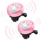 2 Stück Fahrradklingel Rosa,Fahrradklingel Kinder,Fahrradglocke für Kinderfahrrad, Fahrradklingel Einhorn,Kinderfahrrad Laufrad Zubehör Geschenk für Kinder Mädchen