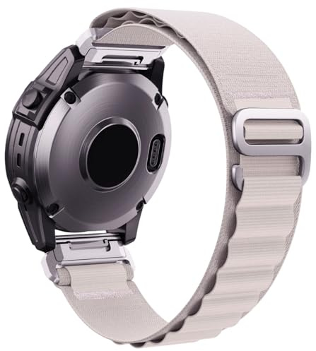 20mm Quickfit Armband für Garmin Fenix 8 43mm, Fenix 7S, Fenix 6S/6S Pro | für epix Pro Gen 2 42mm, Descent Mk3i 43mm, Weiches, Atmungsaktives Nylon Armband, Edelstahl G-Haken, Verstellbares Armband