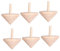 Abaodam 6st Kreisel Spinnspielzeug Osterkorb Stuffer Metall Umdrehen Holz Blank Tops Neuheit Holz Gyroskope Spielzeug Tippe Top Combo-Platte Hölzern Perlmutt Kind