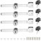 KLEHOPE Cerradura Puerta Corredera, 4 Piezas No es Necesario Hacer Agujeros Aleación de Zinc Cerradura Puerta Cristal, Claves Cerraduras para Armarios, Adecuado para Vidrio de 2 a 6 MM de Espesor