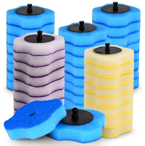 Wilvcsr Disposable Toilet Brush Refills 40 Pcs, Scented Disposable Toilet Cleaning System,Toilet Brush Refills for Cleaning Hygienic Corners in Modern Bathroom Toilet