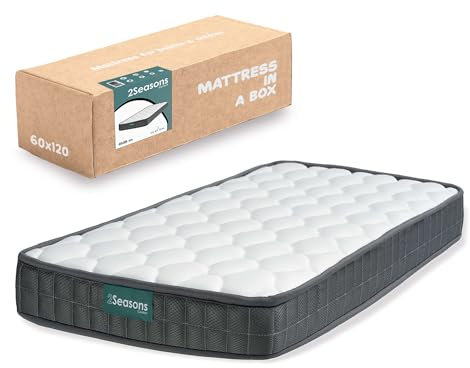 Dubadum Babymatratze, Kindermatratze, Matratze 60x120 cm. Baby Matratze 120x60cm für Babybett, Kinderbett, 2 Seiten Sommer und Winter, Oeko Tex 100 Zertifiziert, 2Seasons.