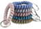 simarro 6Pcs Multicolor Handgelenk Schlüsselanhänger, Kunststoff Frühling dehnbar Spirale Handgelenk Spule Handgelenk Band Armband Handgelenk Spule Schlüsselketten Schlüsselhalter Schlüsselring