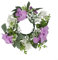 ZAMETTER Hortensien-Kerzenring, Mini-Girlande, künstlicher Blumen-Kerzenring, 25,4 cm, für Hochzeit, Tischplatte und Heimdekoration (lila)