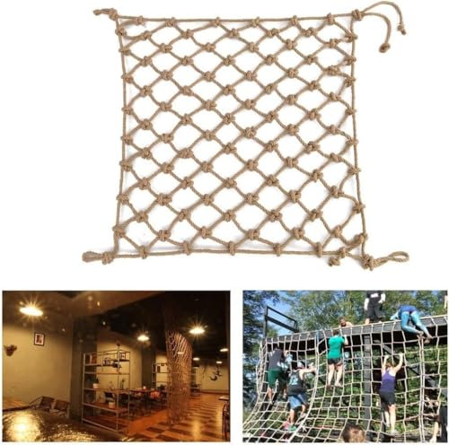 Hochleistungs-Jute-Seil, reißfest, Sisal-Seil, Netz, Schnurnetz, Wand, Kinder, Haustiere, Behälter, Schutznetz, Sicherheitsnetz für Balkon, Treppen, malerische Geländer, Gartenbar-Dekoration