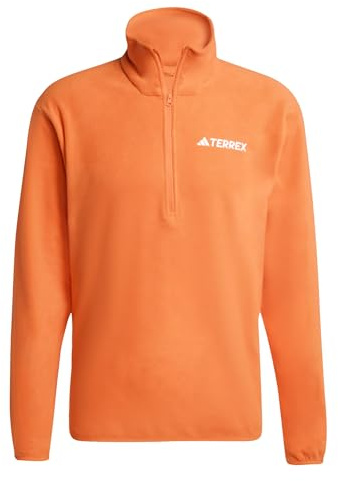 adidas Men's Terrex Multi Essentials Full Zip Fleece Jacket, semi Impact orange, XXL