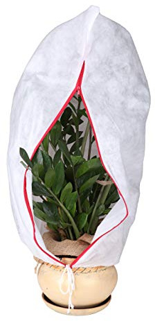 GARDENIX Sacco Protettivo per Piante da Vaso in Inverno, Copertura Antigelo, Protezione Invernale, con Cerniera e Nastro di Tiraggio 50x80 cm (2 Pezzi)