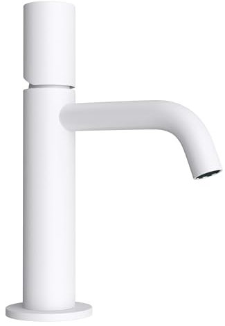 Mai & Mai Wasserhahn Bad Armatur Waschtischarmatur Weiß matt Spültischarmatur 20,7 cm hoch Einhebelmischer WAO-7701