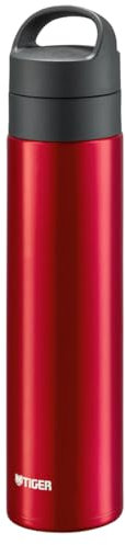 MKB-T601RB Tiger Stainless Steel Vacuum Flask, Thermos Flask, Stainless Steel, Heat and Cold Resistant, 600 ml, Red