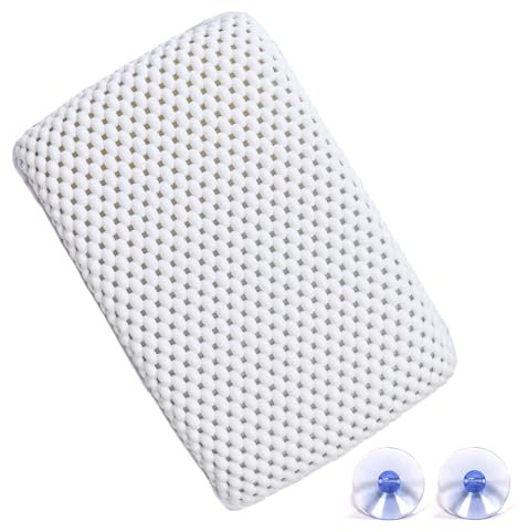 MCTNCT Almohada de Baño, Cojín de Baño, Cojín de Bañera con 2 Ventosas Antideslizantes, Almohada Bañera Ergonómico, 4D para Cabeza, Cuello y Espalda, Ideal para SPA, Hidromasaje y Relajación en Casa