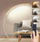 Aanyhoh Bogenlampe Wohnzimmer, Dimmbar LED Stehlampe mit Fernbedienung, 25W Weiß Modern Stehleuchte 3 Farbtemperatur & Memory-Funktion, Ecke Leselampe Stehlampe für Sofa/Büro Schlafzimmer, H:170cm