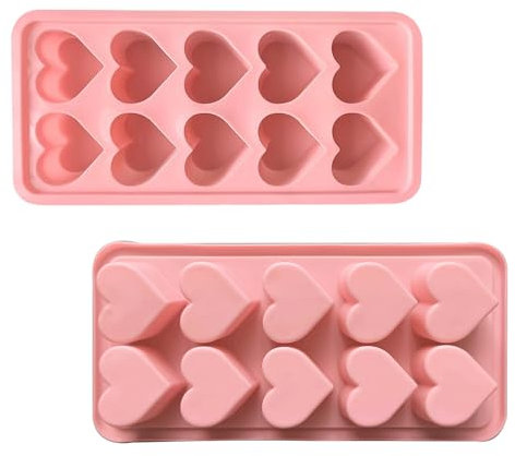 2 Stück Eiswürfelform Herz,Eiswürfel Silikonform Eiswürfelformen Herzform,Eiswürfel Form Silikon,Herz Eiswürfelform Silikon Motive,Summer Must Haves for Teen Girls,Silikonformen Kerzen