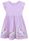Baogaier Vestito Bambina Cotone Elegante Viola Unicorno Motivo a Pallini Manica Volant Girocollo Vestiti Estivo Abbigliamento Ragazza T-Shirt Abiti Ragazze da Festa 5-6 Anni