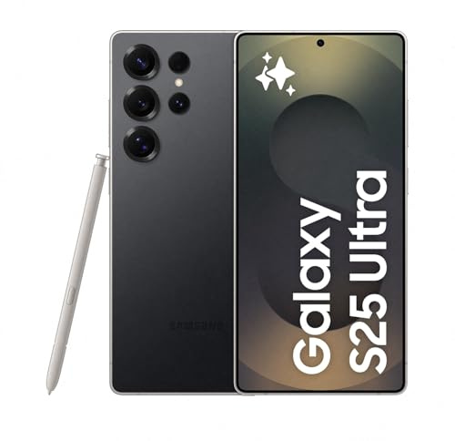Samsung Galaxy S25 Ultra AI Smartphone, Galaxy AI, 12GB Memory, 256GB Storage, 200MP Camera, S Pen Included, Titanium Black (UK Version) (Renewed)