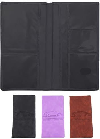 Old-to-new Premium Car Registration and Insurance Card Holder,Black