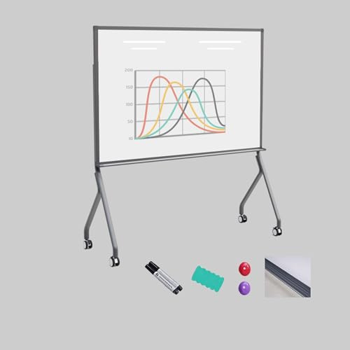 Whiteboard mit Ständer, Magnettafel Groß, Magnetboard Weiß, Magnetisch White Board 90x120 cm(White)