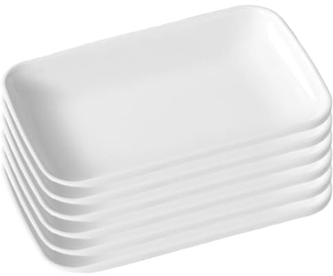 Plats de cuisson pour four, plat à lasagne rectangulaire pour four à micro-ondes, friteuse Air, grille-pain, 7.5x4.7x0.8 pouces, 6 pièces