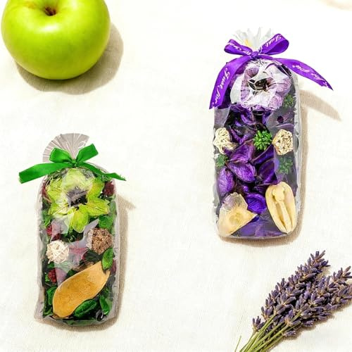 2 Bags Fruit Lavender Pot Pourri, 200g Dried Flowers Sachets Natural | Scented, Long Dried Flowers, for Drawer, Closet, Decorative Bowl Display, Pet-Safe Home Fragrance Gift Set