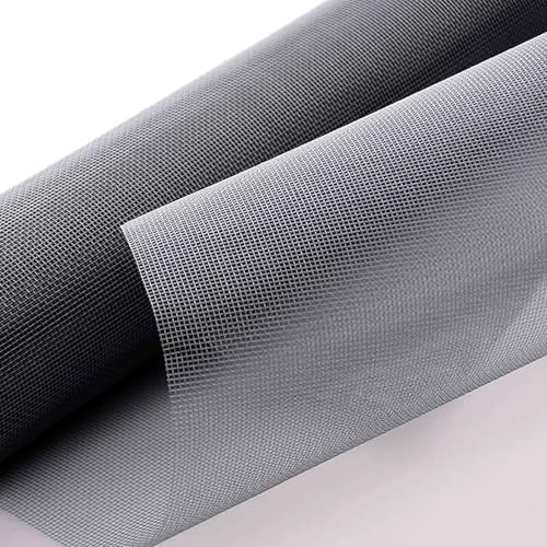 Rete Zanzariera Finestre, 1.5 x 10 m Zanzariera per Finestra, Zanzariera Tagliabile Rotolo (Grigio), Fibra di Vetro Telo Ricambio Zanzariera, tear-resistant and durable