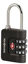 Samsonite TA Revolution - TSA-Kombinationsschloss mit 3-Ziffern-Code, Sicheres Gepäckschloss für Koffer & Taschen, Kofferschloss, Schwarz