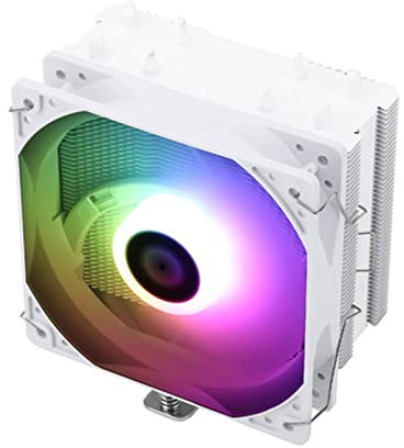 Nucelit TL-AX120 R-SE WHITE ARGB CPU Air Cooler, 4 tubi di calore, TL-C12CW-S PWM ventola silenziosa CPU Cooler con cuscinetto S-FDB ARGB