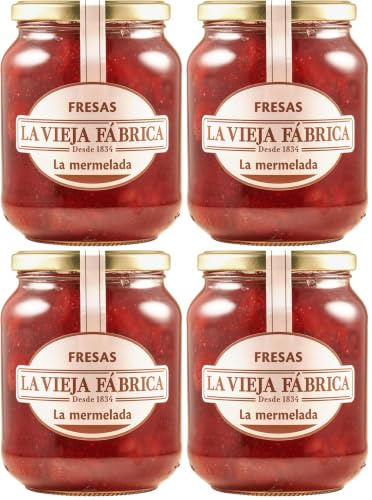 La Vieja Fábrica | Mermelada de Fresas TRADICIONAL | 800g (Paquete de 4)