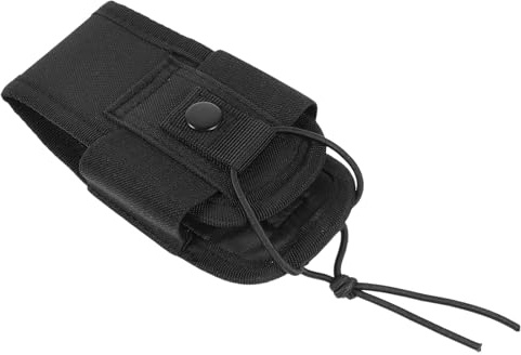 OKUMEYR Multifunktionale Radiotasche aus Robustem Nylon mit Offenem Oberteil und Freihändigem Outdoor Sport und Camping in Schwarz