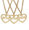 Elegant Rose 3 Pcs Best Friends Forever BFF Ensemble de pendentif à clés en argent et coeur Ensemble Accessoires pour amitié