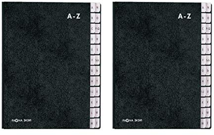 Pagna Pultordner Classic (Pultmappe, 24 Fächer, A-Z) (Pultmappe, 24 Fächer, A-Z, schwarz, 2 Stück)