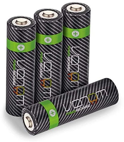 Venom Power Recharge Lot de 4 Piles AA Rechargeables Haute capacité 2100 mAh