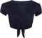 Womens Ladies Cap Short Sleeve Shrug Tie Up Front Crop Bolero Cardigan 8-22 16-18 Navy