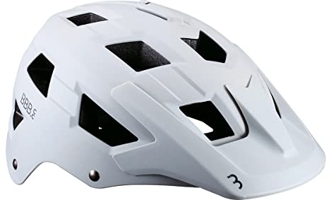 BBB Cycling Unisex-Adult Fahrradhelm Nanga MTB Damen und Herren Großen Visier KameraHalterung Matt Weiss L (58-61 cm) BHE-54