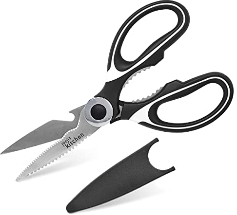 Joeji's Forbici da cucina, forbici cucina per lavori di taglio difficili, forbici cucina professionale per impieghi gravosi - Forbici per verdure, carne e pizza