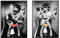 WANGXIAO Poster rauchende Frau auf der Toilette Wandkunst Bild Frau Trinken drucken Retro Wandkunst für Toilette Dekoration Club (30x40cm × 2pcs) Rahmenlos