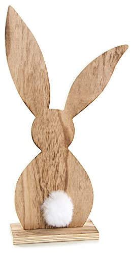 Logbuch-Verlag Großer Holz Osterhase Holzhase Figur Ostern Deko 45 cm Hase Osterdekoration Geschenk