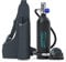 CHIKADIV Mini Bouteille de Plongee 15-20 Minutes Petite Bouteille d Oxygène Plongee Respirateur Oxygene Plongee sous Marine Equipement Bouteille d'eau Recycleur Plongée A3 Black