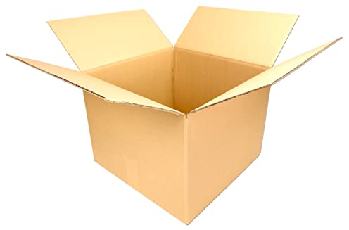 verpacking Faltkartons 390 x 390 x 285 mm Braun (Außenmaß 400 x 400 x 300 mm) variable Höhe bei 100/200 mm KK 93 2-wellig Versandkarton DHL Paket DPD GLS Hermes Paket Karton (40 Stück)