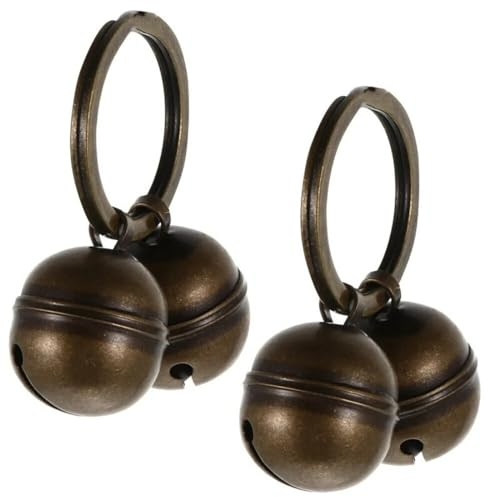 EIHI 2 Set Campanellino Extra Rumorosi per Cani Gatti Campanelli per Animali Campane per Collare di Cani Localizzatori per Gatti Neri Ciondoli per Pet Campane per Collare Campana Pendente